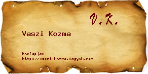 Vaszi Kozma névjegykártya